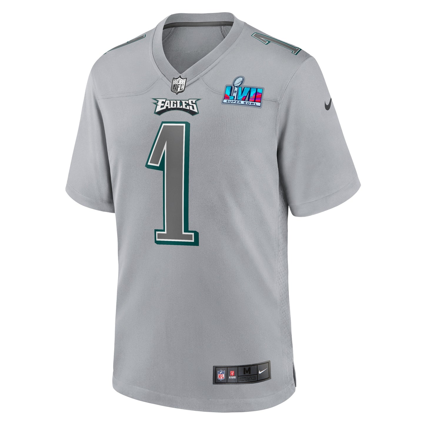 Jalen Hurts Philadelphia Eagles Nike Youth Super Bowl LVII Patch Atmosphere Fashion Game Jersey - Gray