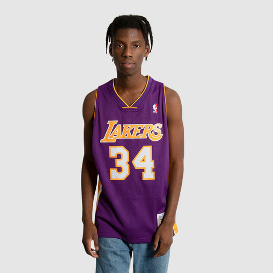 Shaquille O'Neal Los Angeles Lakers HWC Throwback NBA Swingman Jersey