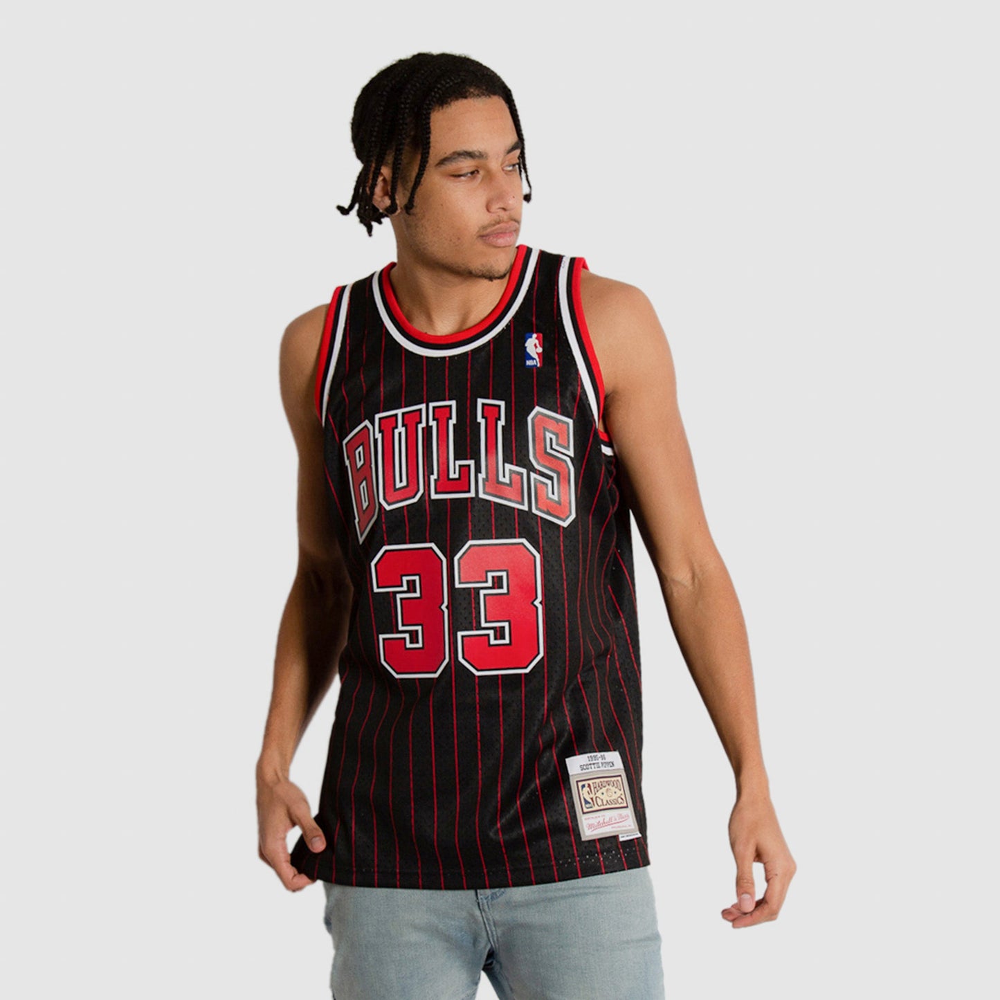 Scottie Pippen Chicago Bulls Throwback Pinstripe NBA Swingman Jersey