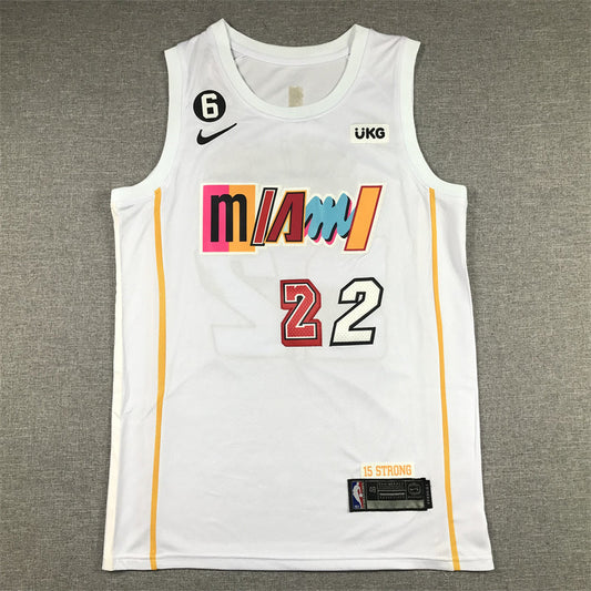 Men's Miami Heat Jimmy Butler Nike White 2022/23 Swingman Jersey - City Edition