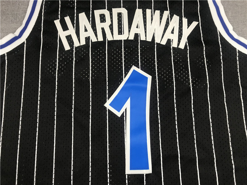 Men's Orlando Magic Penny Hardaway #1 Black Hardwood Classics Swingman Jersey