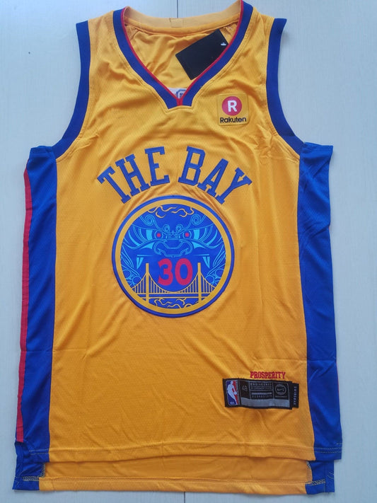 Stephen Curry Gelbes Replica-Trikot der Golden State Warriors für Herren – City Edition