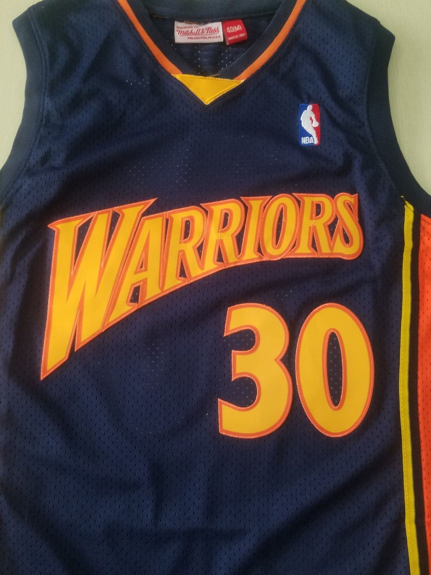 Men's Golden State Warriors Stephen Curry Mitchell & Ness Navy Classics Jersey