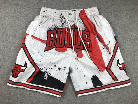 Weiße Swingman-Taschenshorts der Chicago Bulls für Herren