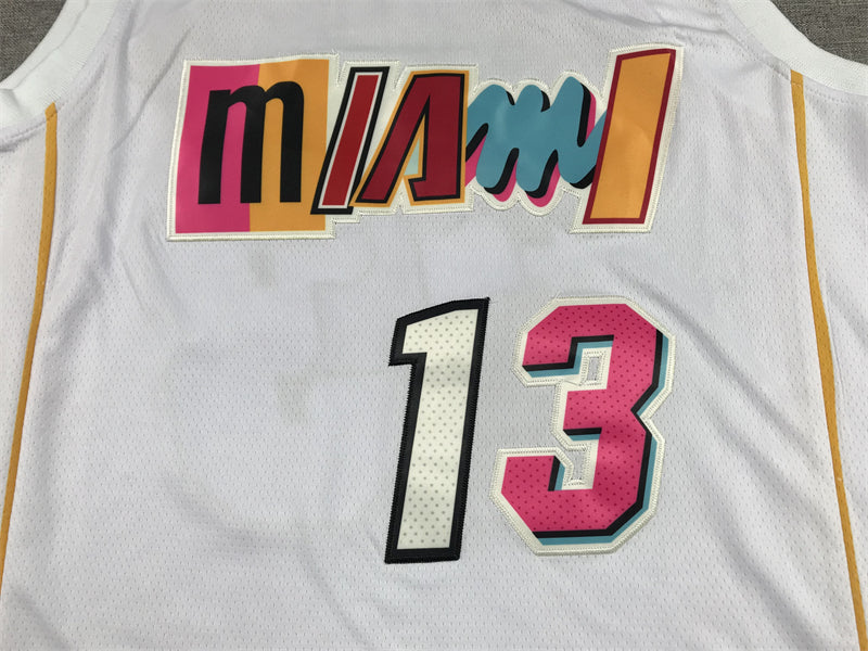 Men's Miami Heat Bam Adebayo #13 White 2022/23 Swingman Jersey - City Edition