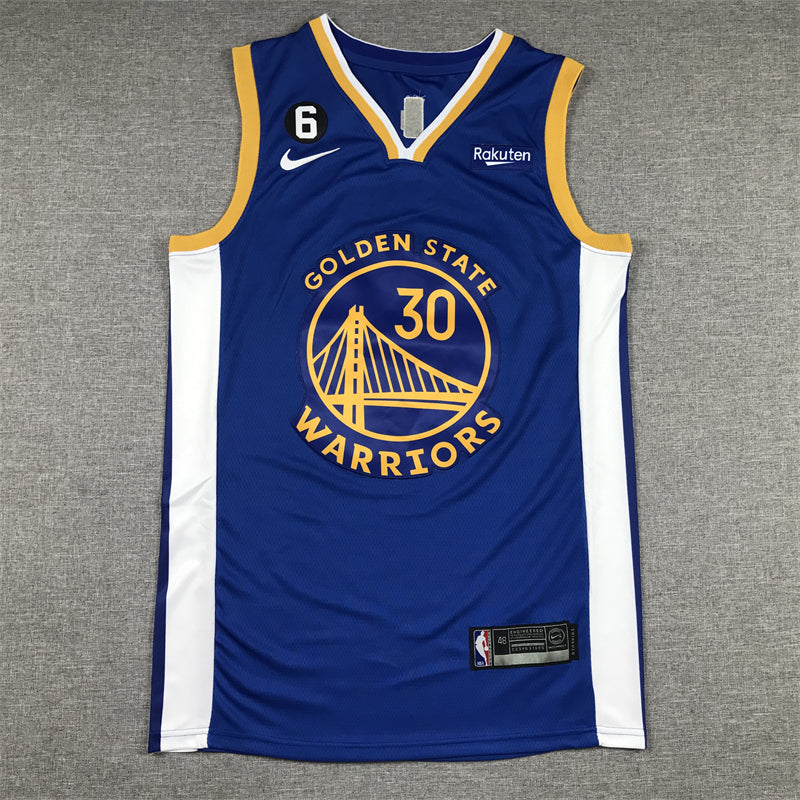 Stephen Curry #30 Royal 2022/23 Fast Break Replica-Spielertrikot der Golden State Warriors für Herren – Icon Edition