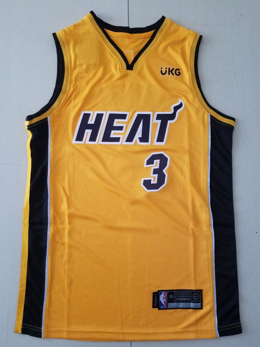 Men's Miami Heat Dwyane Wade #3 Gold 2020/21 Swingman Player Jersey