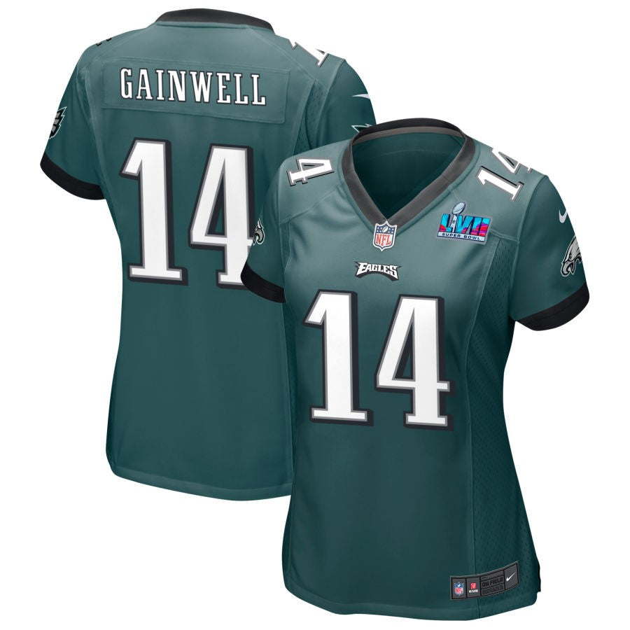 Kenneth Gainwell Philadelphia Eagles Nike Damen Super Bowl LVII Spieltrikot – Mitternachtsgrün