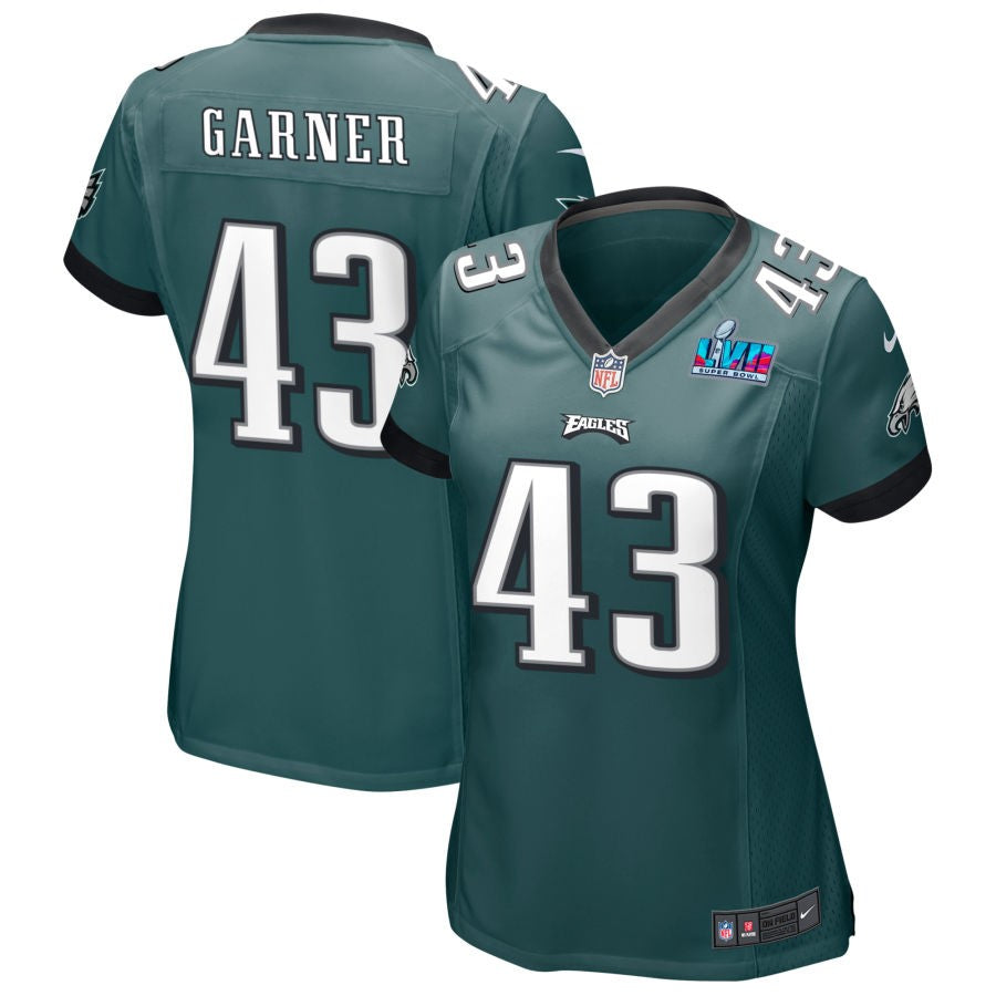 Mekhi Garner Philadelphia Eagles Nike Damen Super Bowl LVII Spieltrikot – Mitternachtsgrün