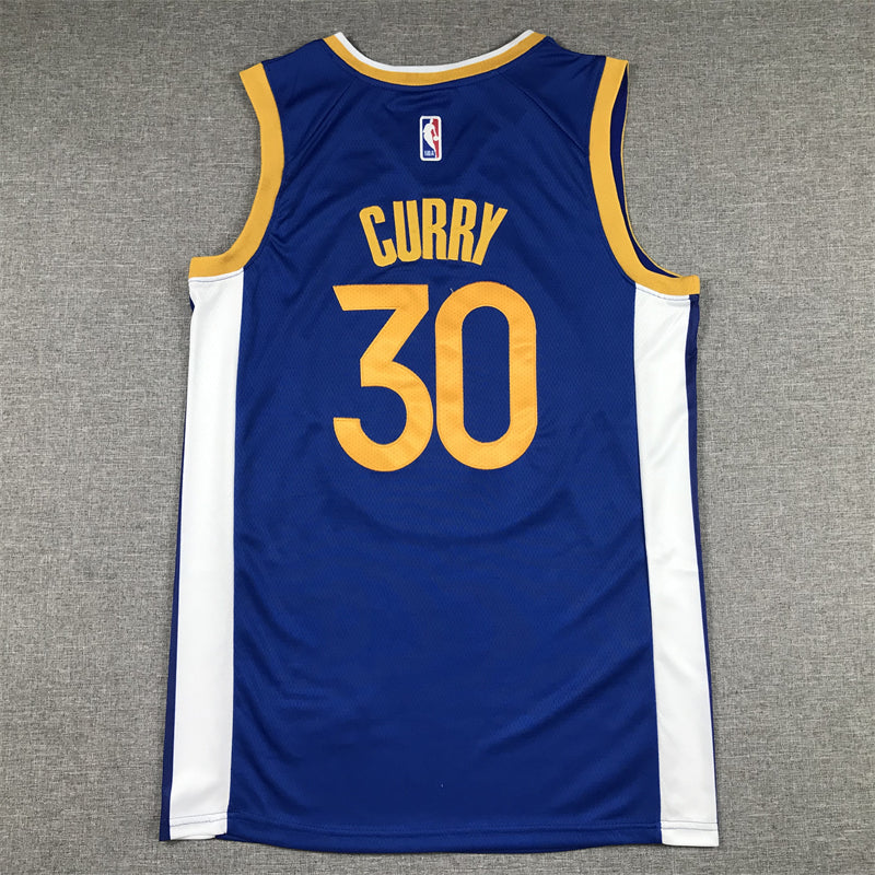 Stephen Curry #30 Royal 2022/23 Fast Break Replica-Spielertrikot der Golden State Warriors für Herren – Icon Edition