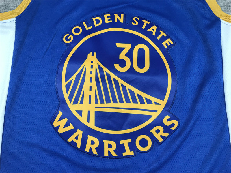 Stephen Curry #30 Royal 2022/23 Fast Break Replica-Spielertrikot der Golden State Warriors für Herren – Icon Edition