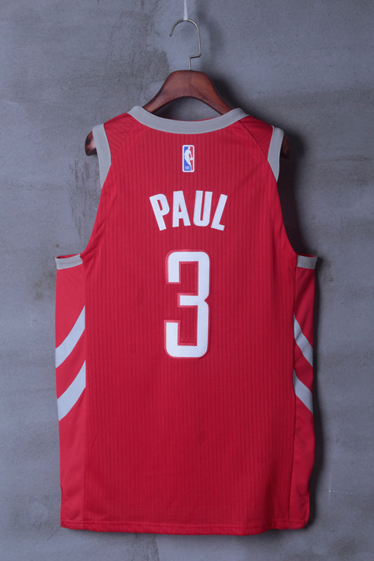 Men's Houston Rockets Chris Paul #3 NBA Red Player Jersey City Edition