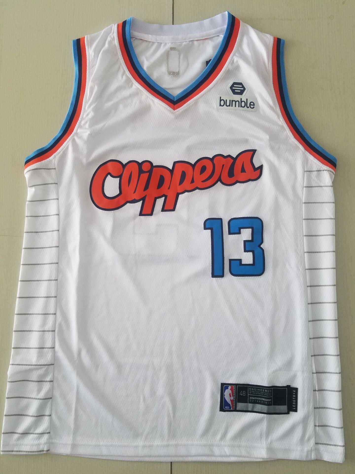 Weißes Classics-Trikot der LA Clippers Paul George #13 für Herren