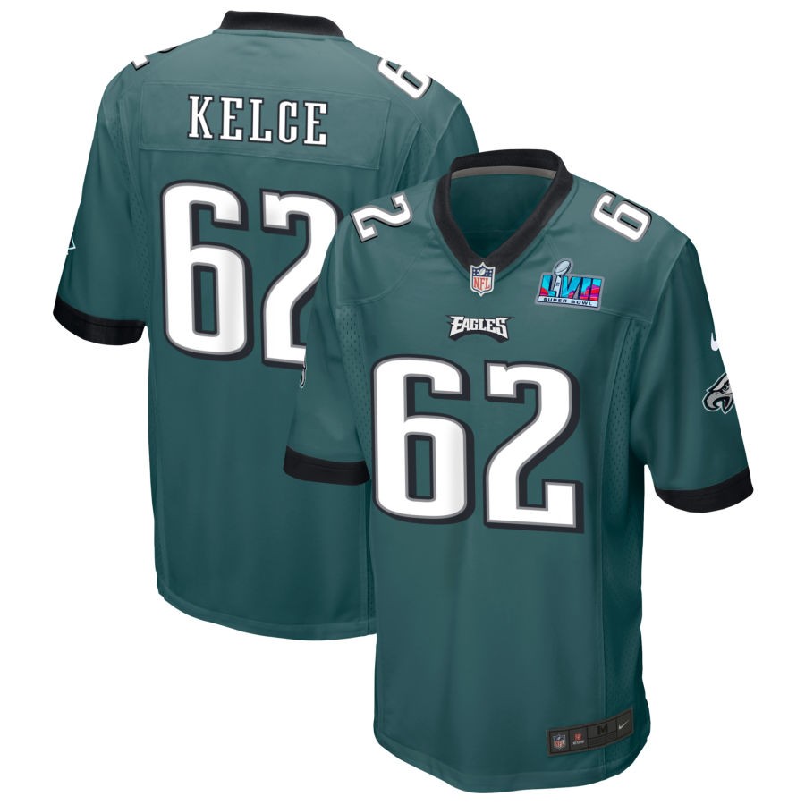 Jason Kelce Philadelphia Eagles Nike Super Bowl LVII Spieltrikot – Mitternachtsgrün