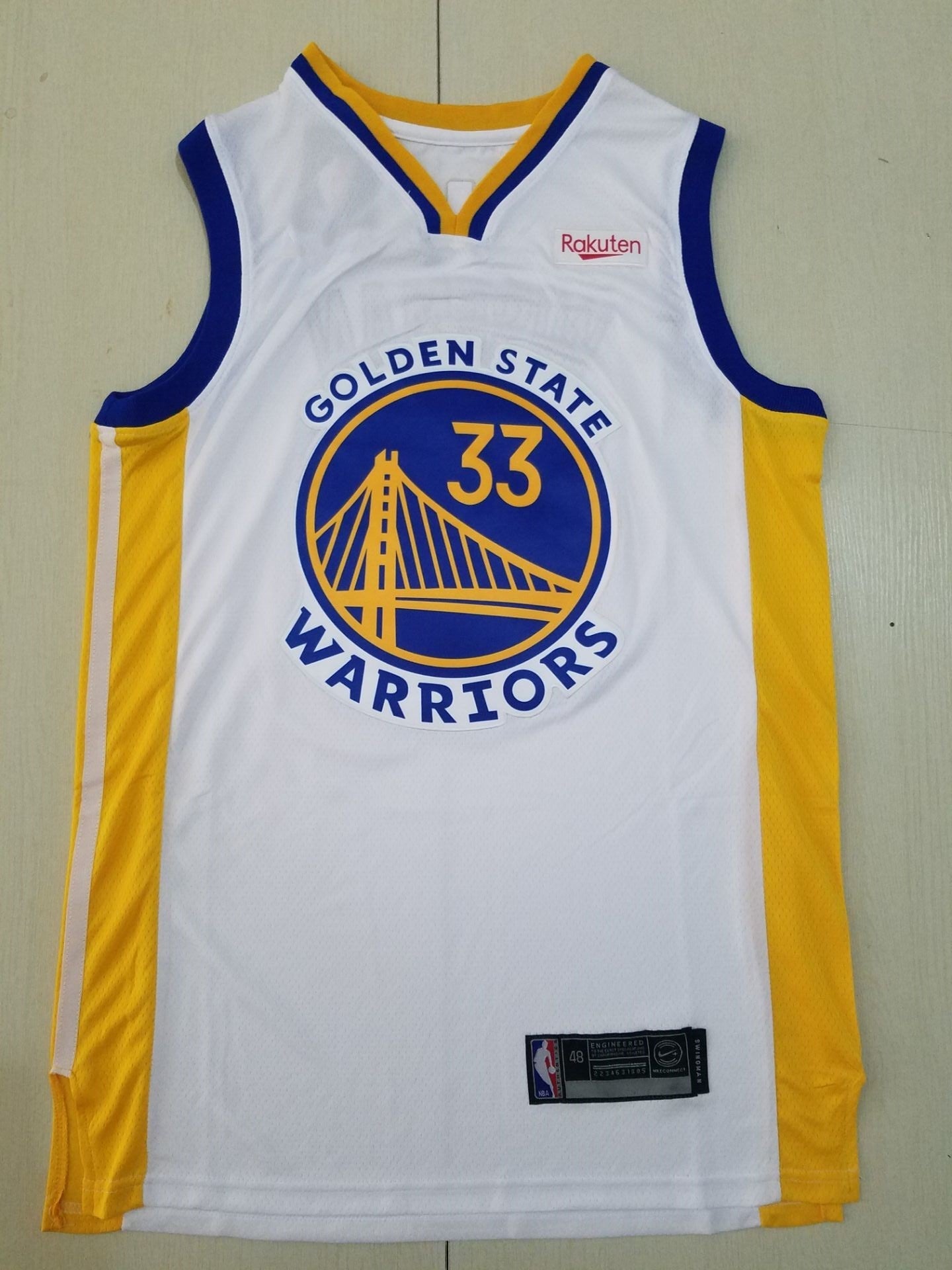 Men's Golden State Warriors James Wiseman White Fast Break Replica Player Jersey