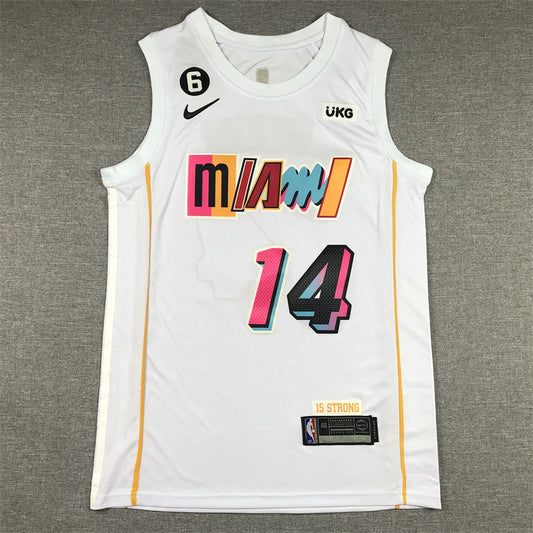 Men's Miami Heat Tyler Herro #14 White 2022/23 Fastbreak Jersey - City Edition