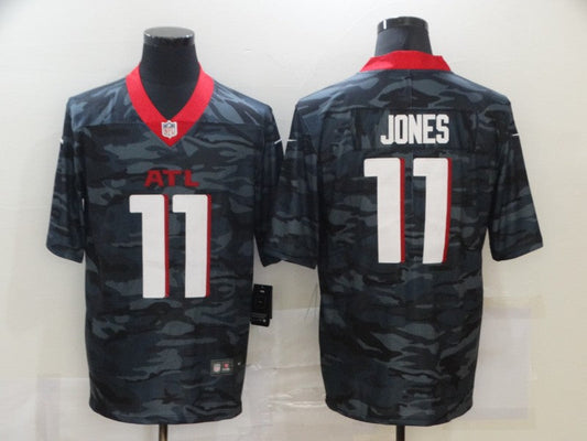 Atlanta Falcons Julio Jones #11 Game-Trikot mit grauer Tarnung für Herren