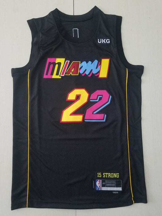 Miami Heat Jimmy Butler #22 Swingman-Spielertrikot für Herren in Schwarz – City Edition