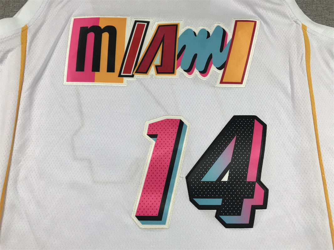 Men's Miami Heat Tyler Herro #14 White 2022/23 Fastbreak Jersey - City Edition