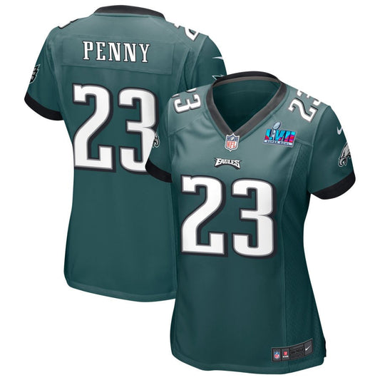 Rashaad Penny Philadelphia Eagles Nike Women's Super Bowl LVII Game Jersey - Midnight Green