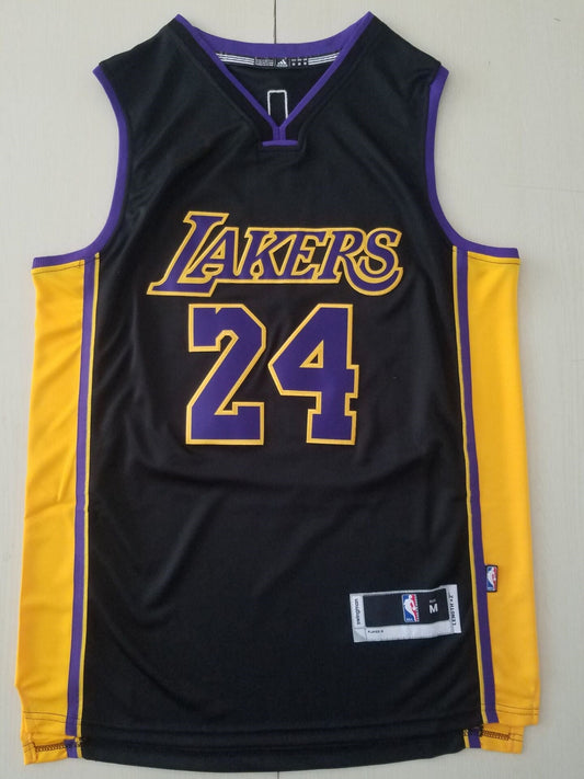 Schwarzes Swingman-Trikot der Los Angeles Lakers Kobe Bryant #24 NBA für Herren