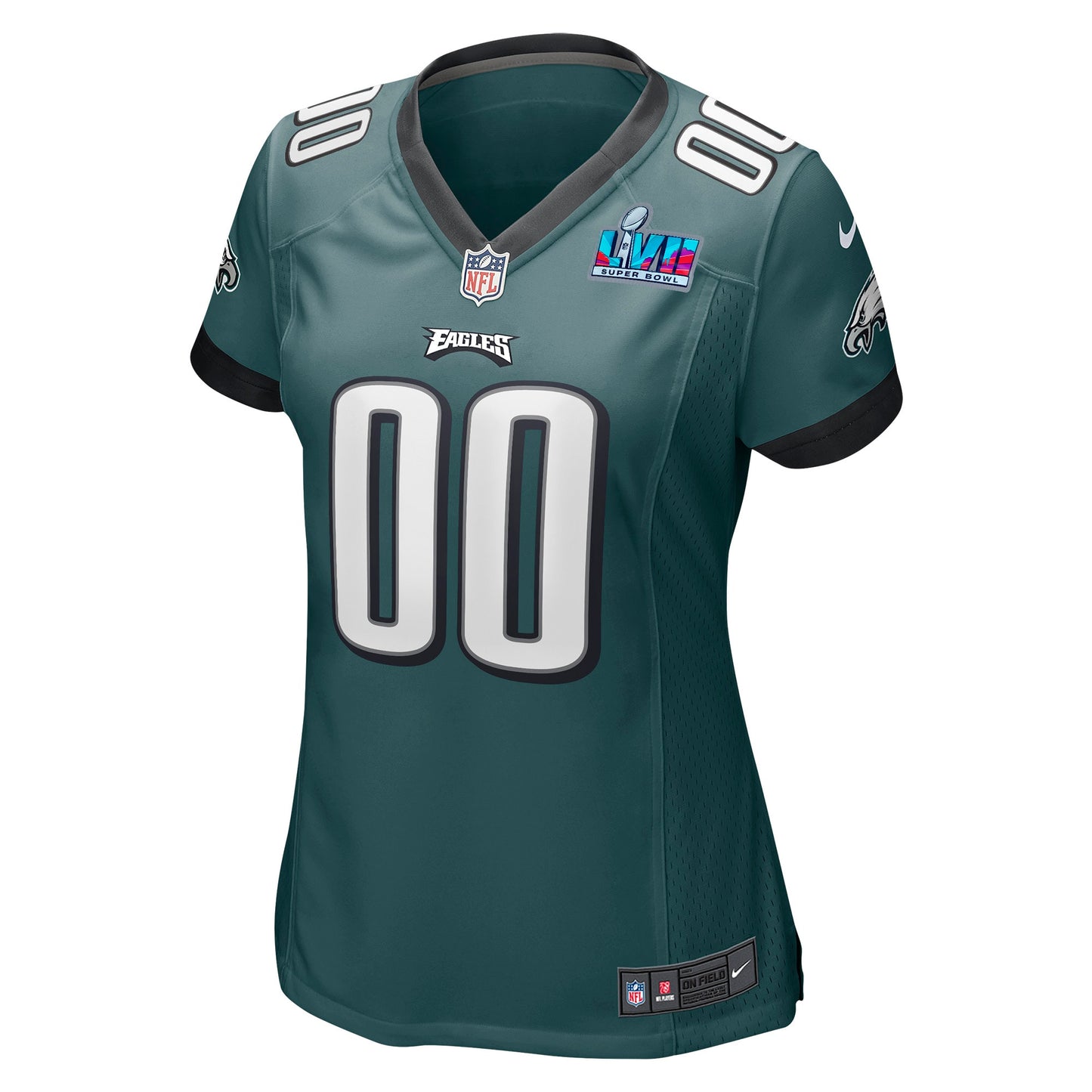 Philadelphia Eagles Nike Super Bowl LVII Game Custom-Trikot für Frauen – Mitternachtsgrün