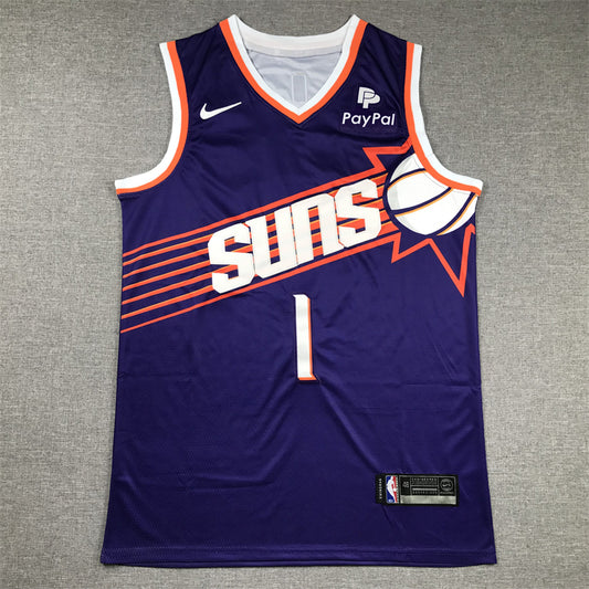 Phoenix Suns Devin Booker #1 Lila 2023/24 Fast Break Replica-Trikot für Herren – Icon Edition