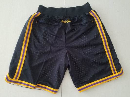 HERREN LOS ANGELES LAKERS MAMBA Schwarze BASKETBALLSHORTS