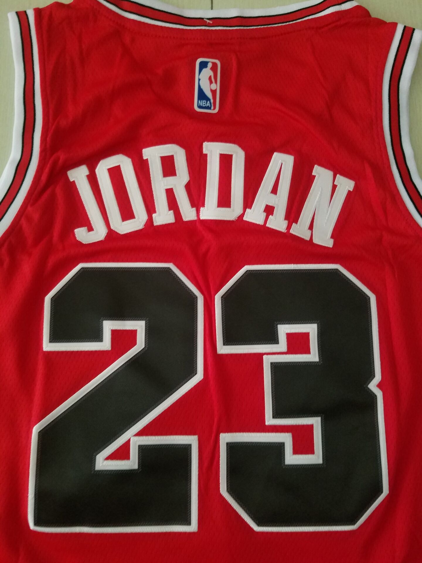 Men's Chicago Bulls Michael Jordan #23 Red Fast Break Replica Player Jersey