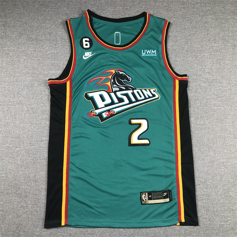 Men's Detroit Pistons Cade Cunningham #2 Teal 2022/23 Swingman Jersey - Classic Edition