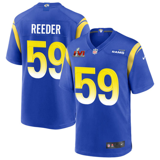 Troy Reeder Los Angeles Rams Nike Super Bowl LVI Spieltrikot – Königsblau