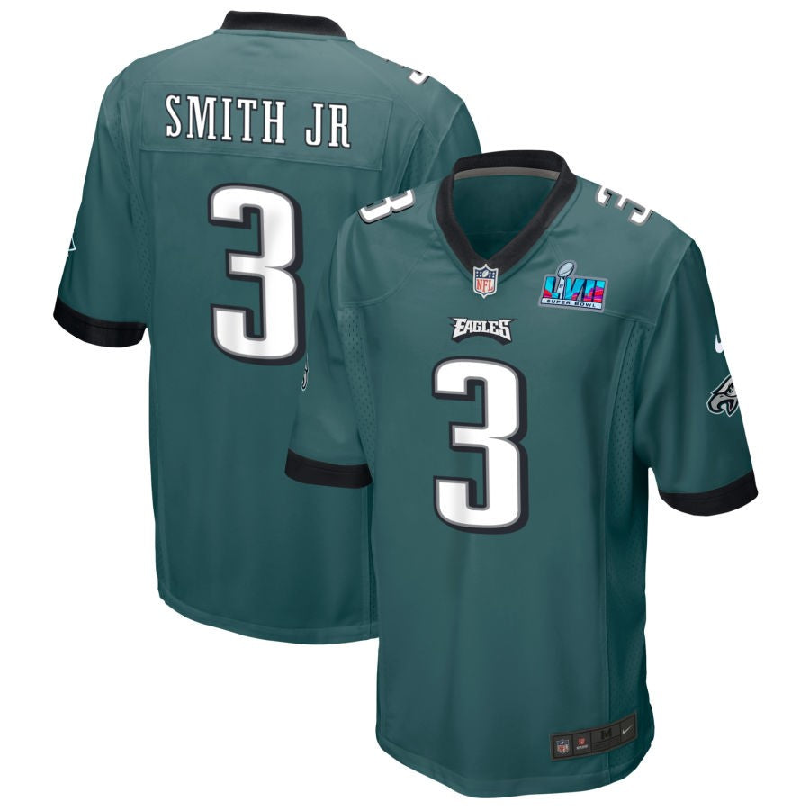 Nolan Smith Jr Philadelphia Eagles Nike Super Bowl LVII Game Jersey - Midnight Green