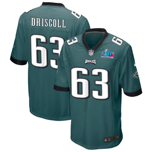 Jack Driscoll Philadelphia Eagles Nike Super Bowl LVII Game Jersey - Midnight Green