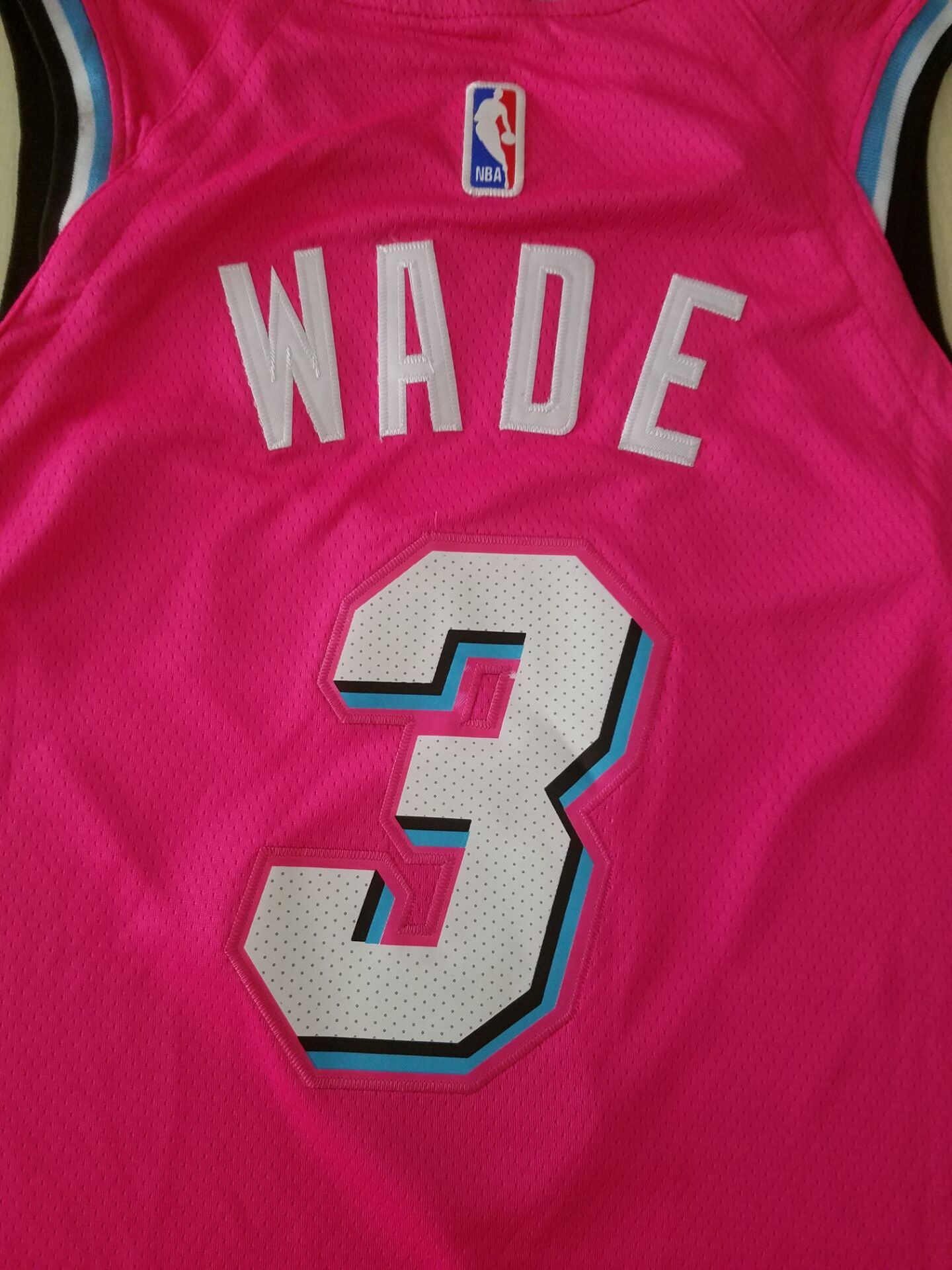 Men's Miami Heat Dwyane Wade #3 Pink Swingman Player Jersey