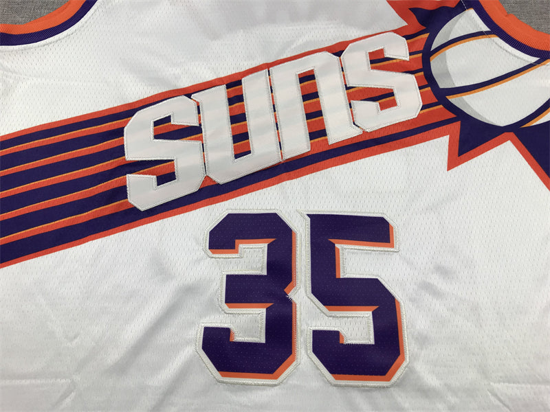 Men's Phoenix Suns Kevin Durant #35 White 2023/24 Fast Break Replica Jersey - Association Edition