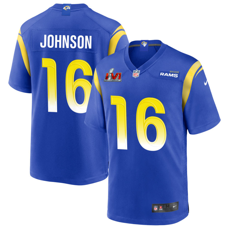 Tyler Johnson Los Angeles Rams Nike Super Bowl LVI Spieltrikot – Royalblau