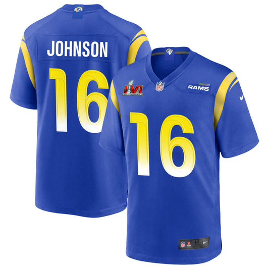 Tyler Johnson Los Angeles Rams Nike Super Bowl LVI Game Jersey - Royal