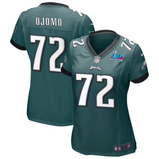 Moro Ojomo Philadelphia Eagles Nike Women's Super Bowl LVII Game Jersey - Midnight Green