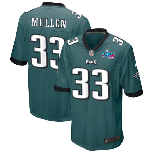 Tiawan Mullen Philadelphia Eagles Nike Super Bowl LVII Game Jersey - Midnight Green