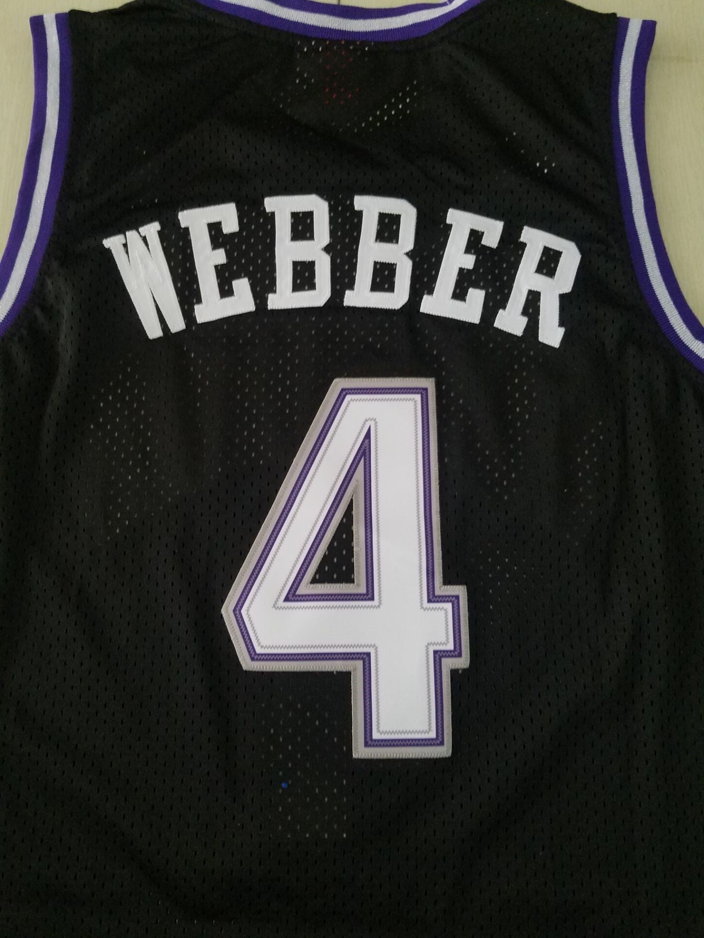 Sacramento Kings Chris Webber Black Hardwood Classics Swingman-Trikot für Herren