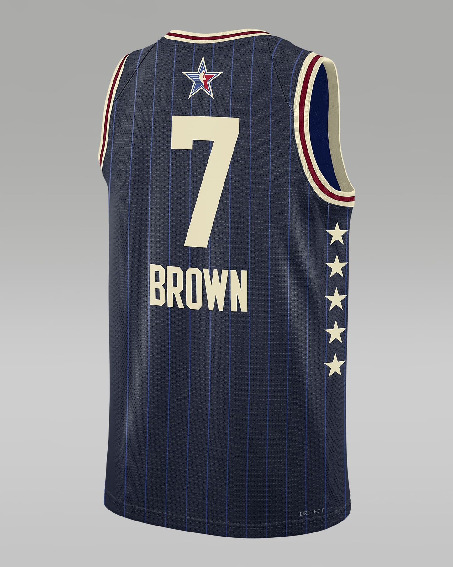 Unisex Jaylen Brown Navy 2024 NBA All-Star Weekend Essential Jordan Dri-FIT NBA Swingman Trikot 