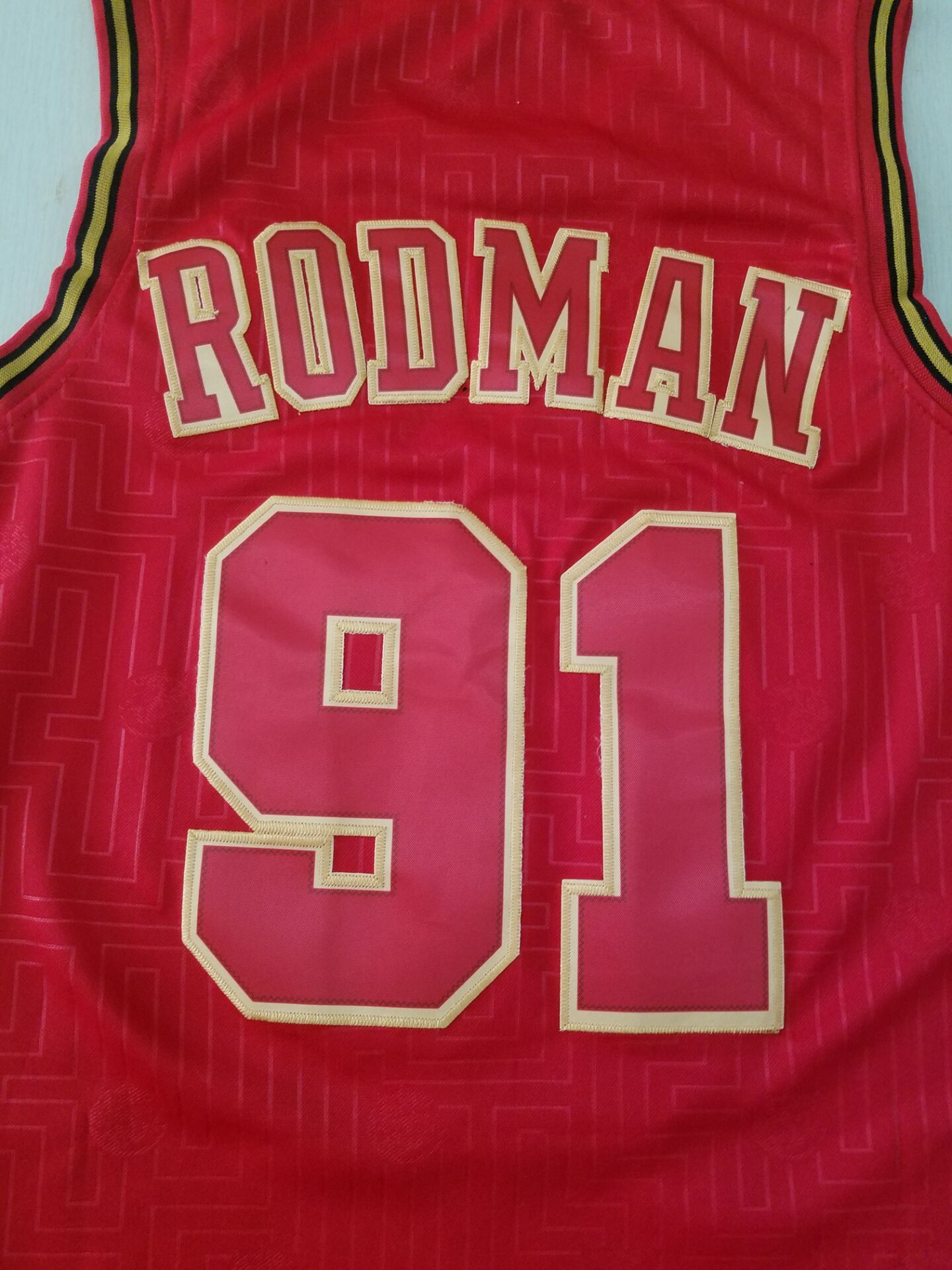 Herren Chicago Bulls Dennis Rodman #91 Red Hardwood Classics Swingman-Trikot