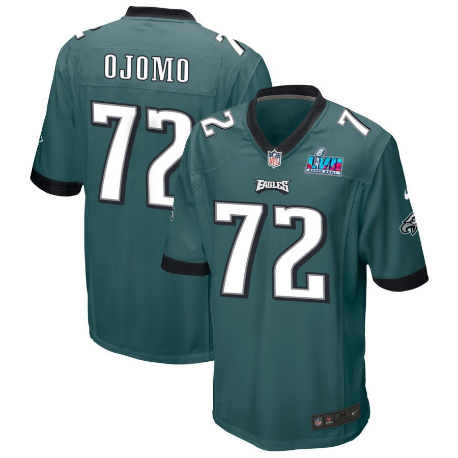 Moro Ojomo Philadelphia Eagles Nike Super Bowl LVII Game Jersey - Midnight Green