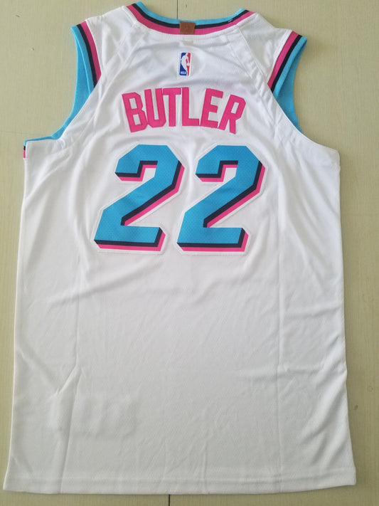 Men's Miami Heat Jimmy Butler #22 NBA White Swingman Jersey