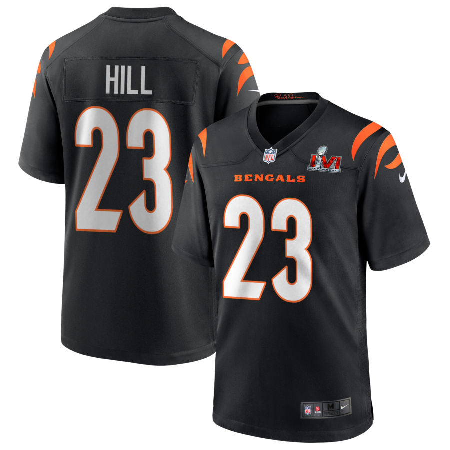 Dax Hill Cincinnati Bengals Nike Super Bowl LVI Spieltrikot – Schwarz