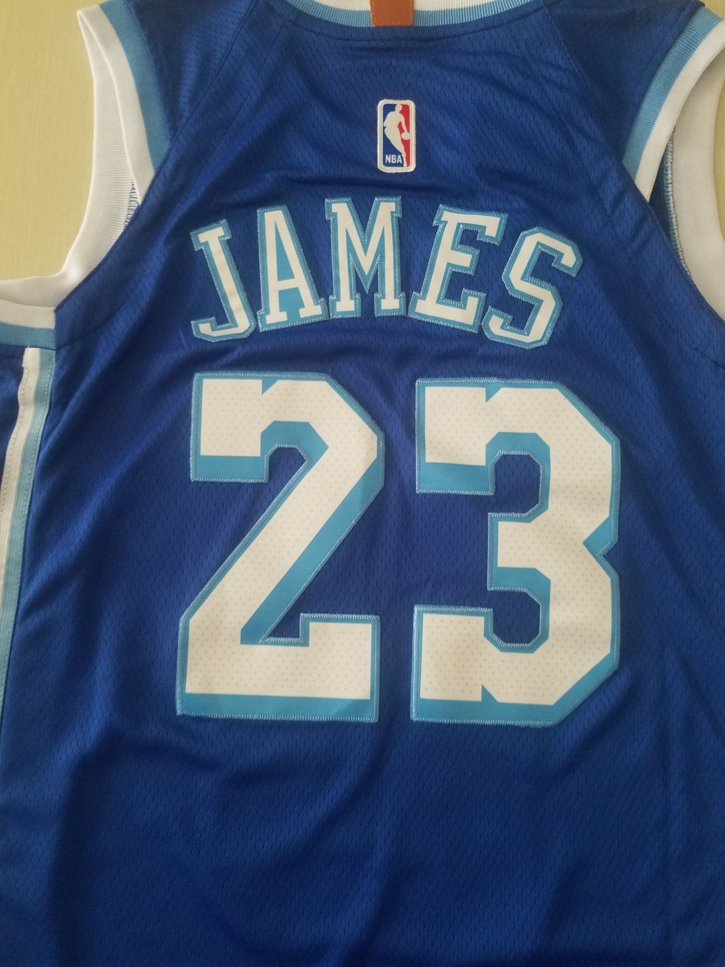 Men's Los Angeles Lakers LeBron James #23 Blue Swingman Jersey