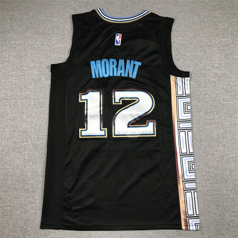 Men's Memphis Grizzlies Ja Morant #12 Black 2022/23 Swingman Jersey - City Edition