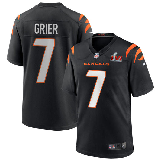 Will Grier Cincinnati Bengals Nike Super Bowl LVI Spieltrikot – Schwarz