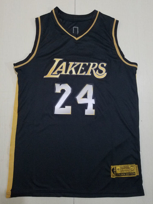 Los Angeles Lakers Kobe Bryant #24 schwarzes NBA-Spielertrikot für Herren