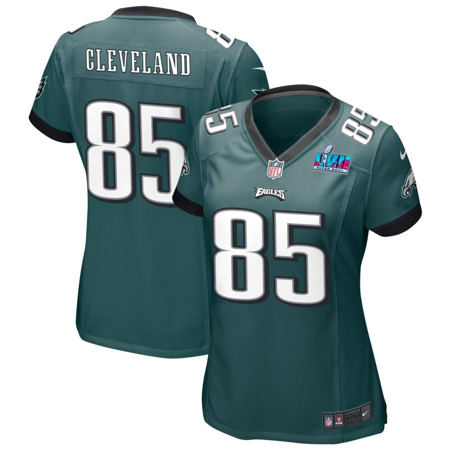 Tyrie Cleveland Philadelphia Eagles Nike Super Bowl LVII Spieltrikot für Damen – Mitternachtsgrün